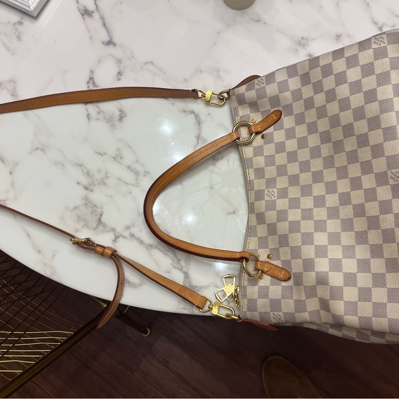 EXCLUSIVE & DISCONTINUED LOUIS VUITTON LYMINGTON DAMIER AZUR BAG - Picture 11 of 13